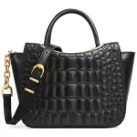Jericho Quilted Croc Leather Crossbody