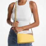 Jet Set Travel Medium Color-Block Signature Logo Dome Crossbody Bag