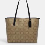 City Tote Bag In Micro Signature Canvas