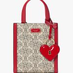 Key to my Heart Crossbody bag embossed leathe