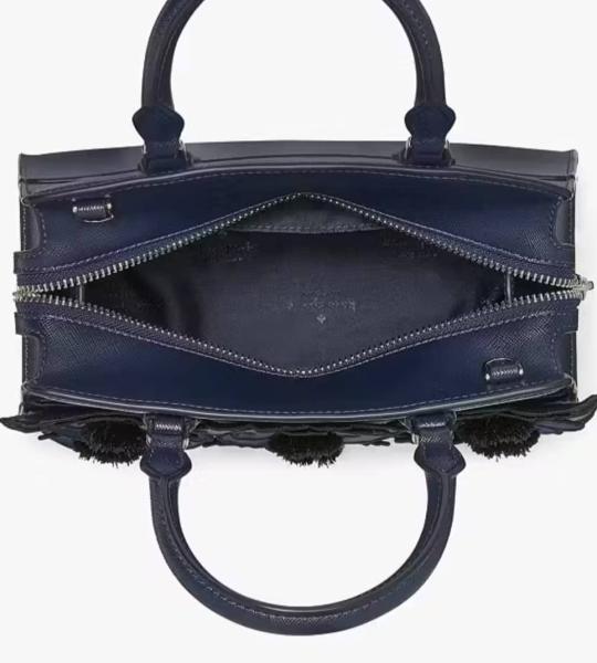 Kate Spade Blue Madison Embroidered Floral Small Satchel