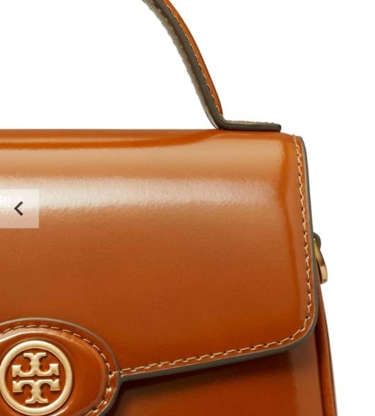 Tory Burch Robinson Spazzolato Small Top-Handle Bag