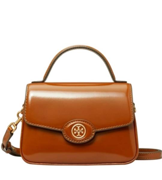 Tory Burch Robinson Spazzolato Small Top-Handle Bag
