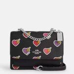 Klare Crossbody Bag With Heart Bolt Print