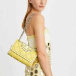 Tory Burch Small Fleming Soft Patent Border Convertible Shoulder Bag
